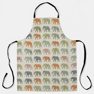 Olifant Kleurrijk Dier Patroon Modern Schort