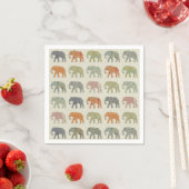 Olifant Kleurrijk Dier Patroon Modern Servetten (Insitu)