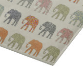 Olifant Kleurrijk Dier Patroon Modern Snijplank (Hoek)