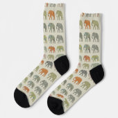 Olifant Kleurrijk Dier Patroon Modern Sokken (Links)