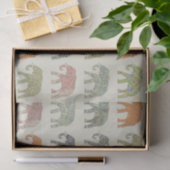 Olifant Kleurrijk Dier Patroon Modern Tissuepapier (Geschenk)