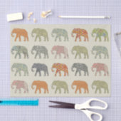 Olifant Kleurrijk Dier Patroon Modern Tissuepapier (Craft)