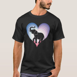 Olifant Kleurrijk Hart T-shirt