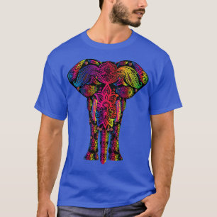 Olifant kleurrijk lichaam t-shirt