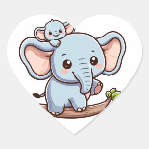 Olifant knuffel klimmen Sticker