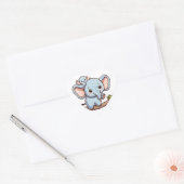 Olifant knuffel klimmen Sticker (Envelop)
