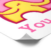 Olifant knuffels je wordt bemind kinderkamer poste poster (Hoek)