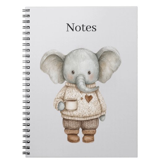 Olifant koffiekop notitieboek (Voorkant)