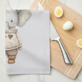 Olifant koffiekop theedoek (Quarter Fold)