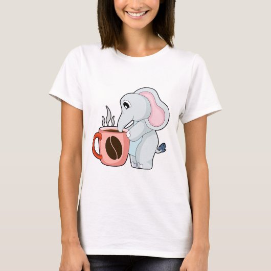 Olifant koffiemok t-shirt (Voorkant)