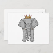 Olifant Koningskroon Briefkaart (Voorkant / Achterkant)