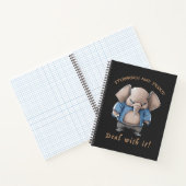 olifant koppige deal met het schattig Schattig gra Notitieboek (Binnen)