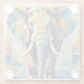 Olifant kubisme dierlijk Onderzetter (Achterkant)
