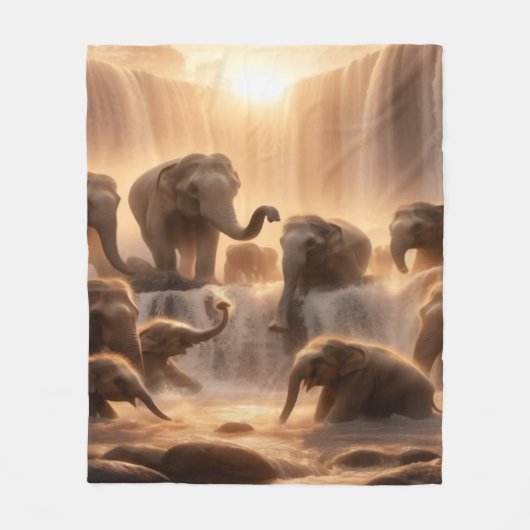 Olifant kudde fleece deken (Voorkant)