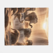Olifant kudde fleece deken (Voorkant (Horizontaal))