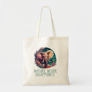 OLIFANT Kunst  DE NATUUR STELT NOOIT TELEUR Tote Bag