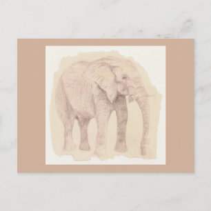 Olifant Kunstschets Briefkaart