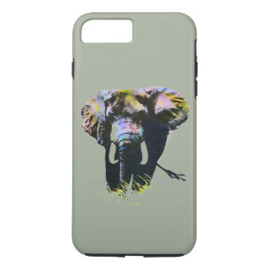 Olifant kunstwerk op grijze achtergrond Case-Mate iPhone case