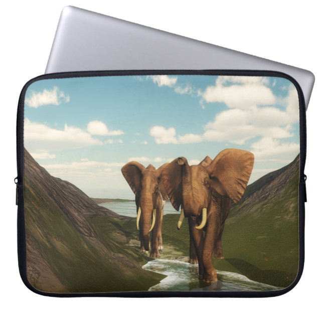 Olifant Laptop Sleeve (Voorkant)