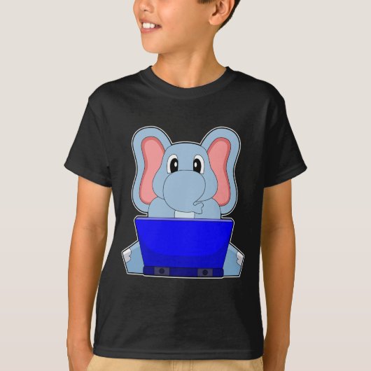 Olifant Laptop T-shirt (Voorkant)