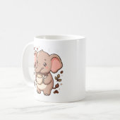 Olifant Latte Hart Koffiemok (Voorkant links)