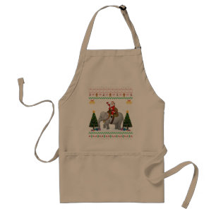 Olifant Lelijke Kerst Geschenk Kerstman Rid Olifan Standaard Schort