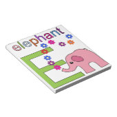 Olifant Letter E Notitieblok (Schuin)