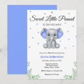 Olifant lief klein pinda jongen Baby shower Kaart (Voorkant / Achterkant)