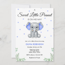 Olifant lief klein pinda jongen Baby shower Kaart
