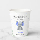 Olifant lief klein pinda jongen Baby shower Papieren Bekers (Achterkant)