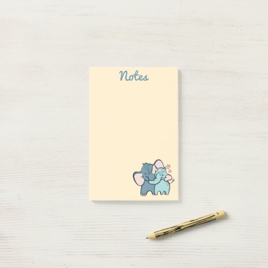Olifant liefde post-it notities post-it® notes (Op bureau)
