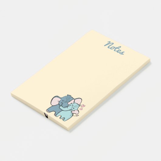 Olifant liefde post-it notities post-it® notes (Schuin)