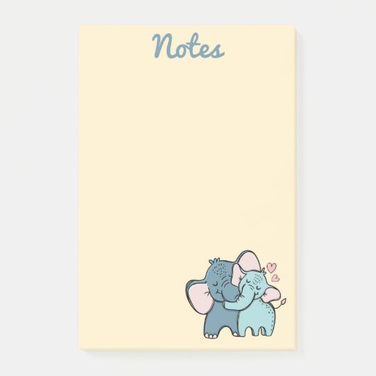 Olifant liefde post-it notities post-it® notes (Voorkant)