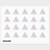 Olifant Liefde Zacht Pastel Patroon met harten Sticker (Vel)