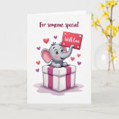 Olifant Liefdeskaart Kaart (Gele Bloem)