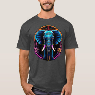 Olifant Lover Kleurrijke Dierenkunst Print T-shirt