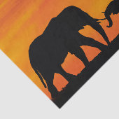 olifant, lucht, dieren, zonsopgang, natuur, afrika tissuepapier (Detail)