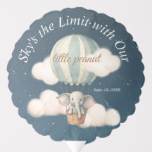 Olifant luchtballon Baby shower nacht