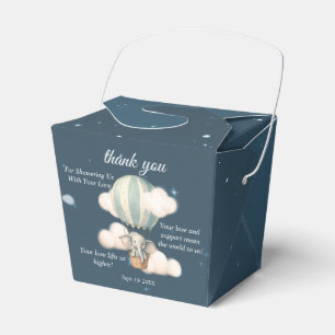 Olifant luchtballon Baby shower nacht Bedankdoosjes