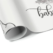 Olifant Mama & Baby shower Grijs Geel Cadeaupapier (Rol Hoek)