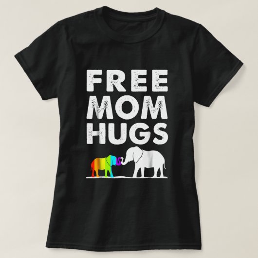 Olifant Mama Gratis Moeder Knuffels T-shirt (Design voorkant)