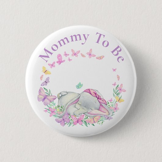 Olifant Mama om Vlinder Button te zijn (Voorkant)