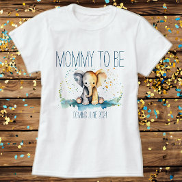 Olifant mama te worden Baby aankondiging voor moed T-shirt