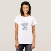 Olifant mama te worden gepersonaliseerd Baby showe T-shirt (Voorkant volledig)
