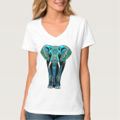 Olifant Mandala Silhouette T-shirt (Voorkant)