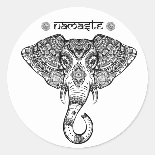 Olifant Mandala sticker (Voorkant)