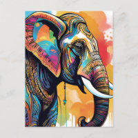 Olifant mandala waterkleur