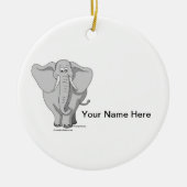 Olifant - Mannelijk Keramisch Ornament (Voorkant)