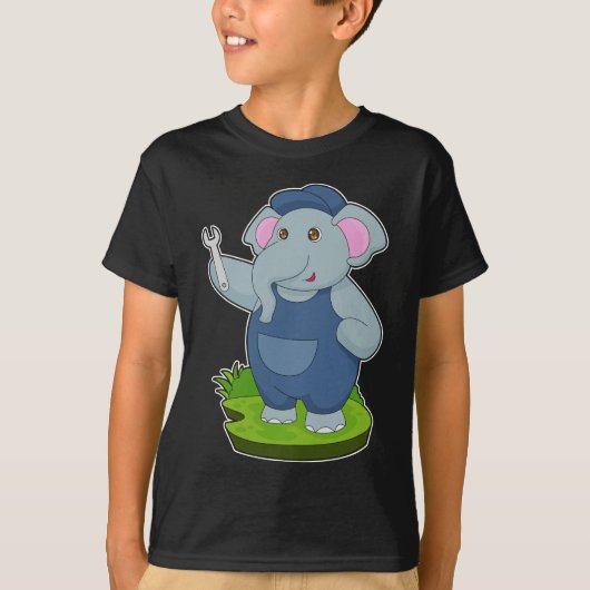Olifant Mechanische Moersleutel T-shirt (Voorkant)