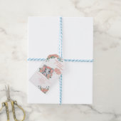 Olifant Meisje Baby Borrel Cadeaulabel (Met Touw)